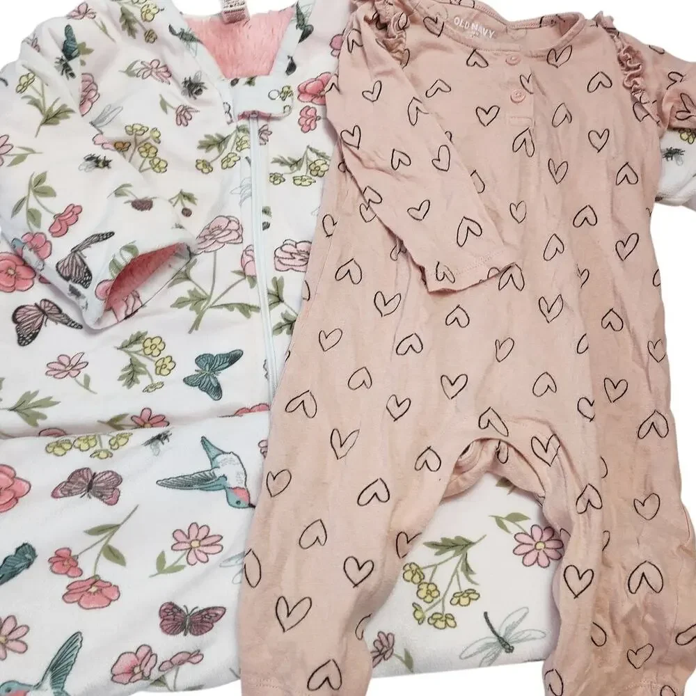 Baby Girl 6-12M Cozy Sleep Sack Bundle Old Navy Floral